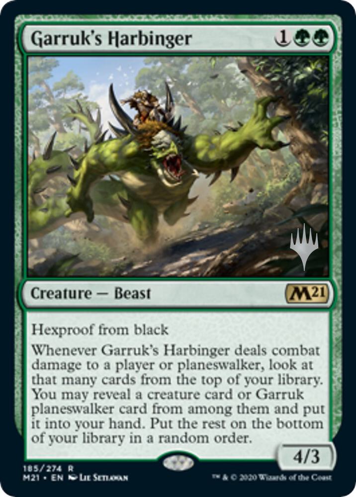 Garruks Harbinger 185 (Promo Pack: Core Set 2021)  | Good Games Adelaide SA