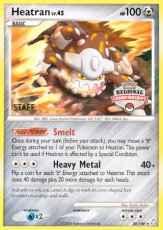 Heatran (30/146) (Regional Championships Staff) [Diamond & Pearl: Legends Awakened] | Good Games Adelaide SA