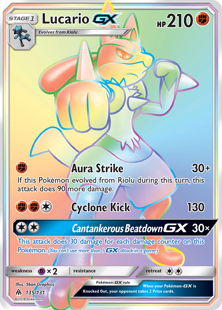 Lucario GX (135/131) [Sun & Moon: Forbidden Light] | Good Games Adelaide SA