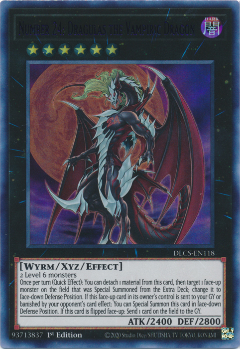 Number 24: Dragulas the Vampiric Dragon (Purple) [DLCS-EN118] Ultra Rare | Good Games Adelaide SA