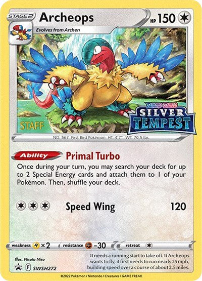 Archeops (SWSH272) (Prerelease) (Staff) [Sword & Shield: Black Star Promos] | Good Games Adelaide SA