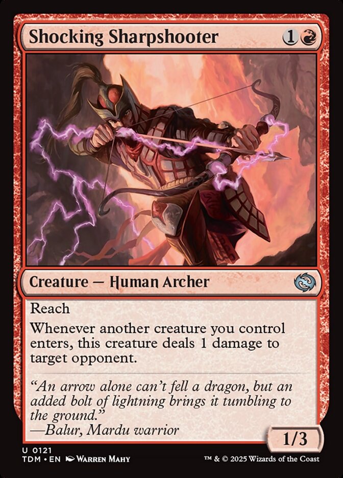 Shocking Sharpshooter 121 (Tarkir: Dragonstorm)  | Good Games Adelaide SA