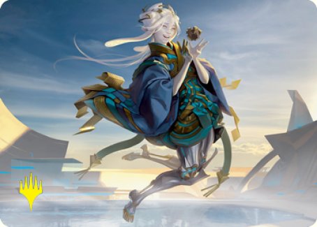 Moonfolk Puzzlemaker Art Card (Gold-Stamped Signature) [Kamigawa: Neon Dynasty Art Series] | Good Games Adelaide SA