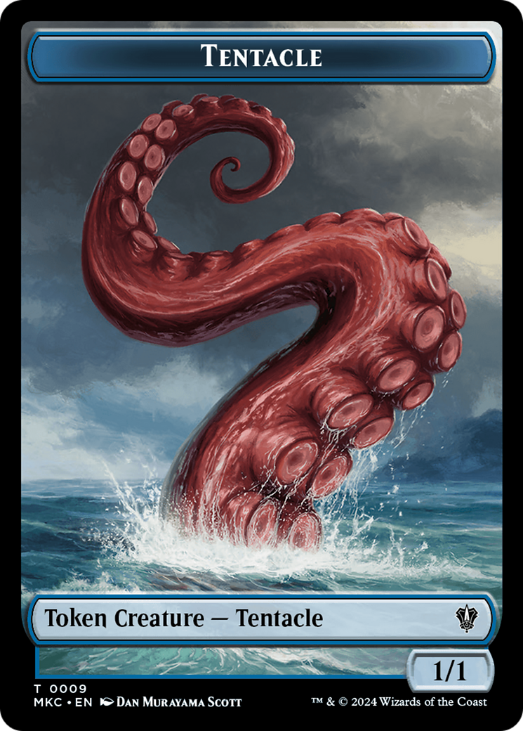 Tentacle // Koma's Coil Double-Sided Token [Murders at Karlov Manor Commander Tokens] | Good Games Adelaide SA