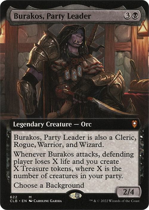 Burakos Party Leader Extended Art 622 (Commander Legends: Battle for Baldur's Gate)  - Foil | Good Games Adelaide SA