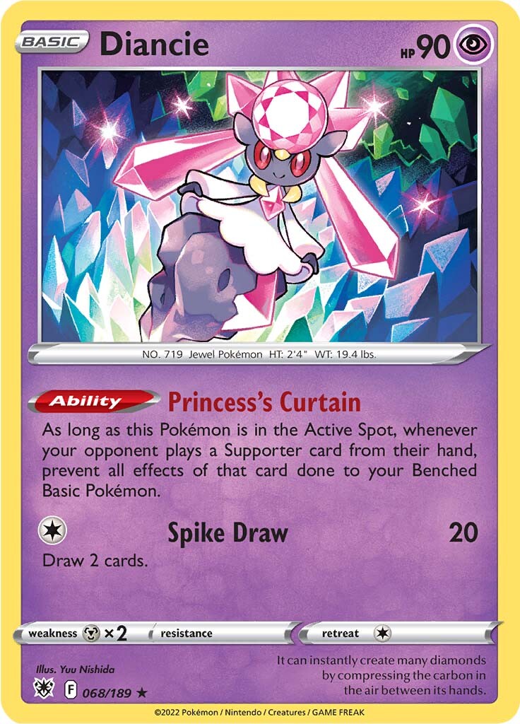 Diancie (068/189) [Sword & Shield: Astral Radiance] | Good Games Adelaide SA