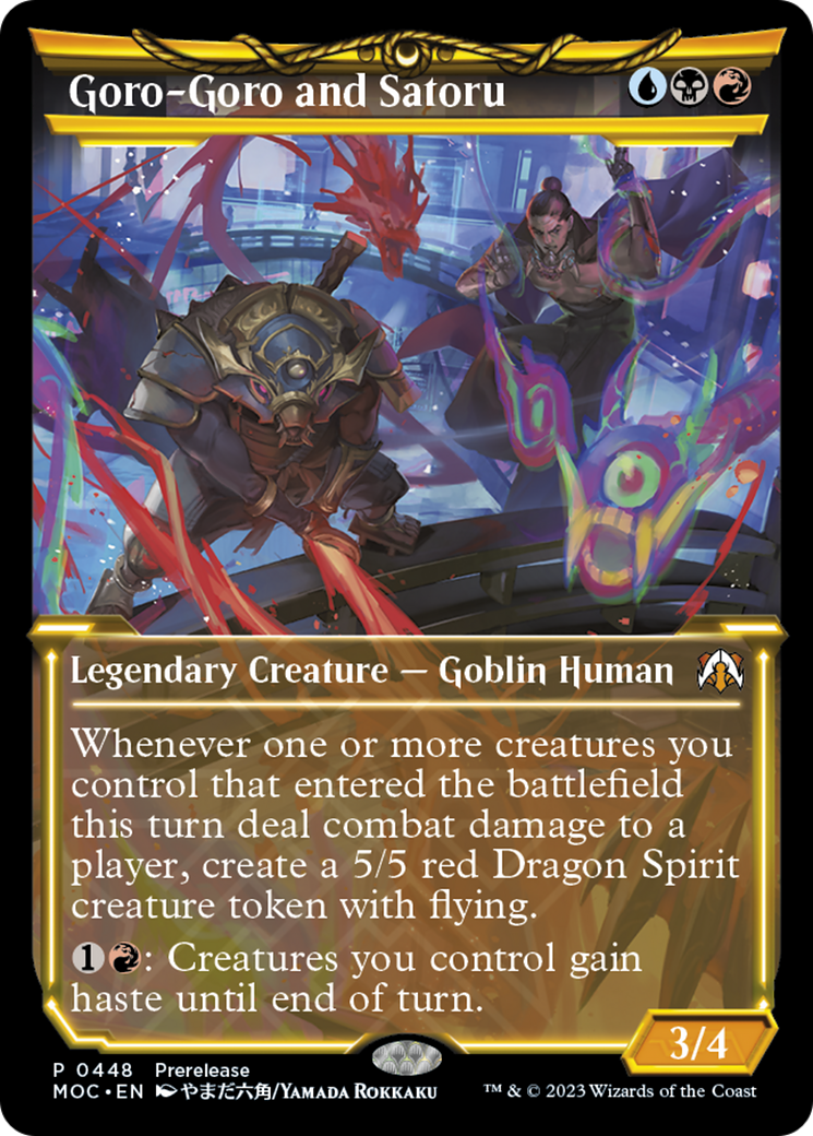 Goro-Goro and Satoru (Showcase Planar Booster Fun) [March of the Machine Commander Prerelease Promos] | Good Games Adelaide SA