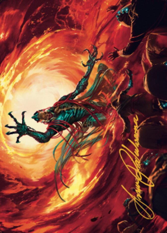 Gix, Yawgmoth Praetor Art Card (Gold-Stamped Signature) [The Brothers' War Art Series] | Good Games Adelaide SA