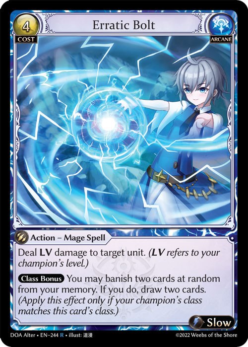 Erratic Bolt (244) [Dawn of Ashes: Alter Edition] | Good Games Adelaide SA