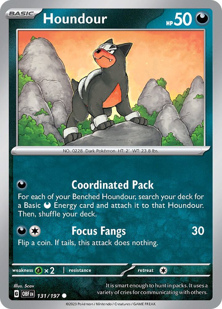 Houndour 131/197 (SV03: Obsidian Flames)  | Good Games Adelaide SA