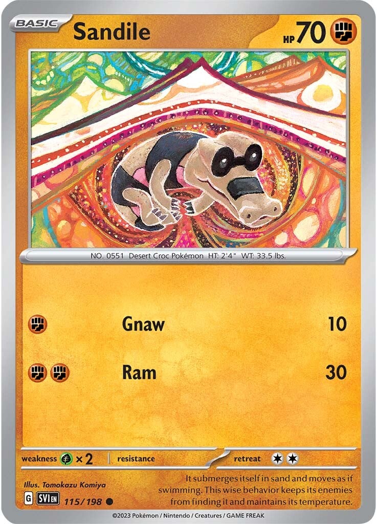 Sandile (115/198) [Scarlet & Violet: Base Set] | Good Games Adelaide SA