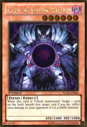Caius the Shadow Monarch [PGLD-EN066] Gold Rare | Good Games Adelaide SA