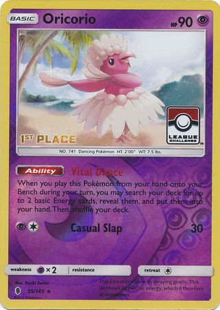 Oricorio (55/145) (League Promo 1st Place) [Sun & Moon: Guardians Rising] | Good Games Adelaide SA