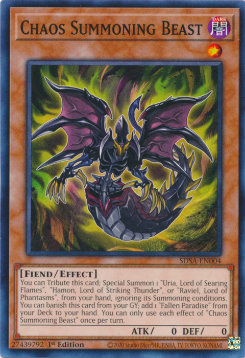 Chaos Summoning Beast [SDSA-EN004] Common | Good Games Adelaide SA