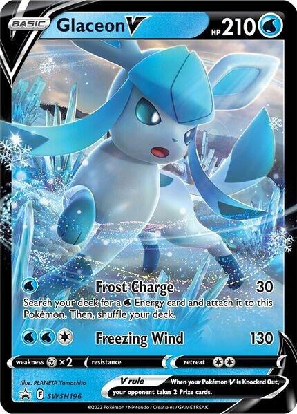 Glaceon V SWSH196 (SWSH: Sword & Shield Promo Cards)  - Holofoil | Good Games Adelaide SA