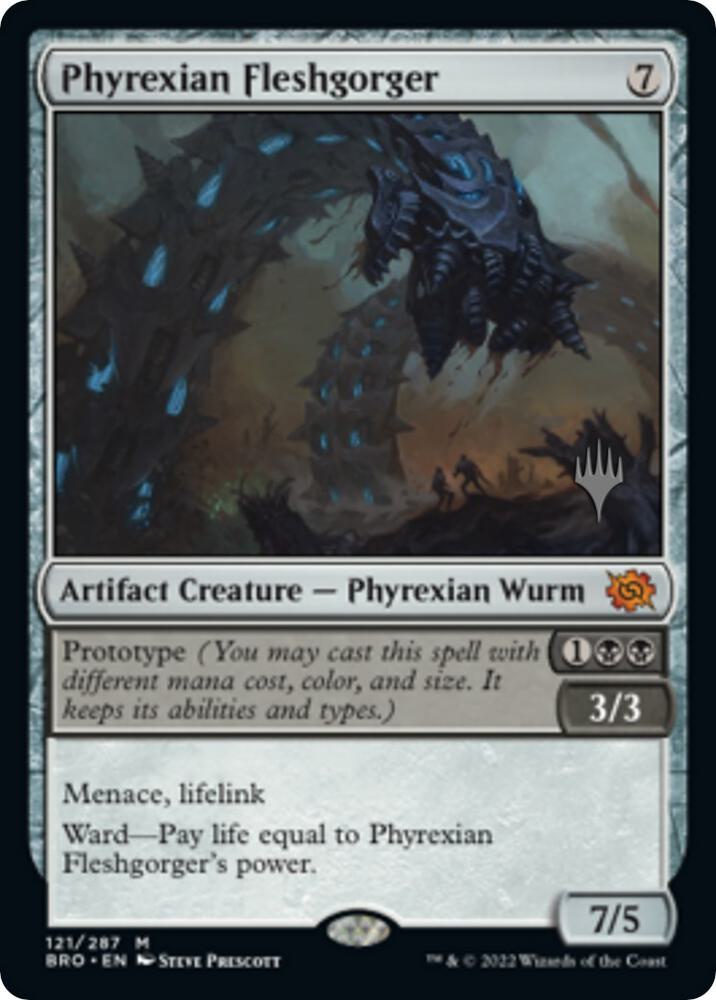Phyrexian Fleshgorger 121 (Promo Pack: The Brothers' War)  - Foil | Good Games Adelaide SA