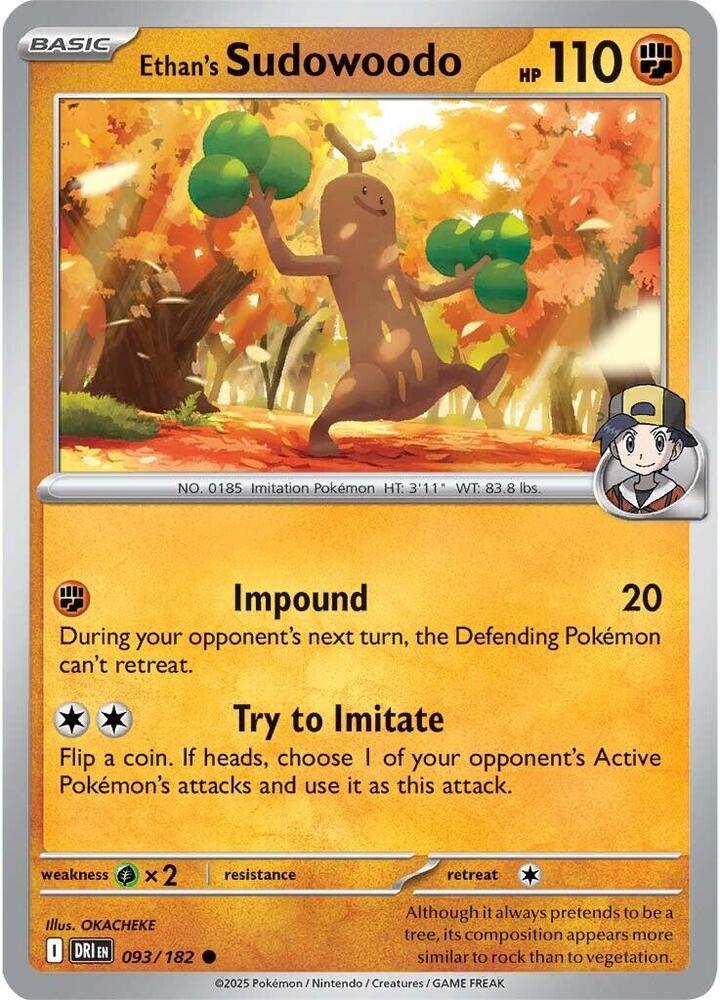 Ethan's Sudowoodo 093/182 (SV10: Destined Rivals)  | Good Games Adelaide SA