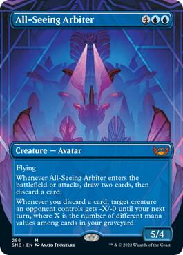 All Seeing Arbiter Borderless 286 (Streets of New Capenna)  - Foil | Good Games Adelaide SA