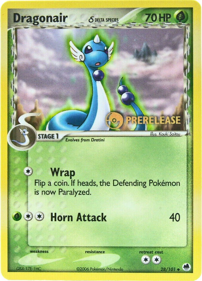 Dragonair (28/101) (Prerelease) [EX: Dragon Frontiers] | Good Games Adelaide SA