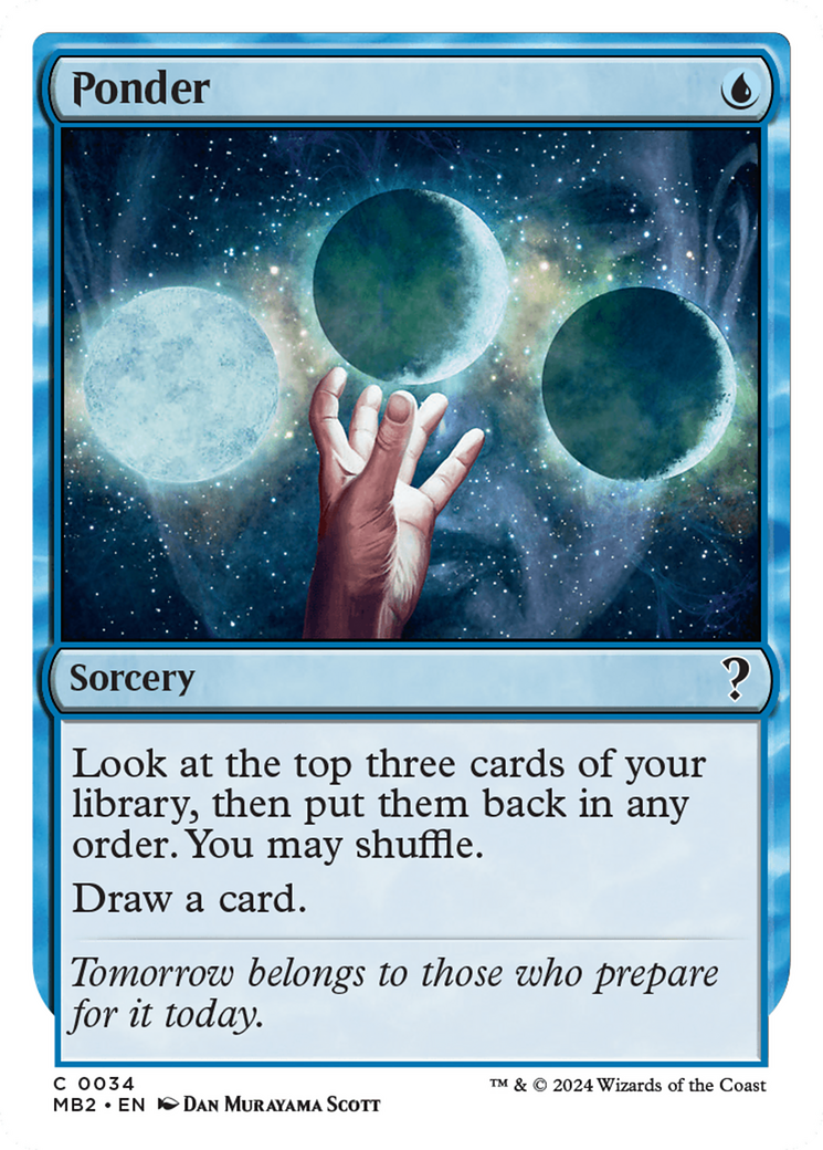 Ponder (White Border) [Mystery Booster 2] | Good Games Adelaide SA