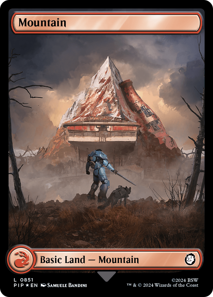 Mountain (0851) (Surge Foil) [Fallout] | Good Games Adelaide SA