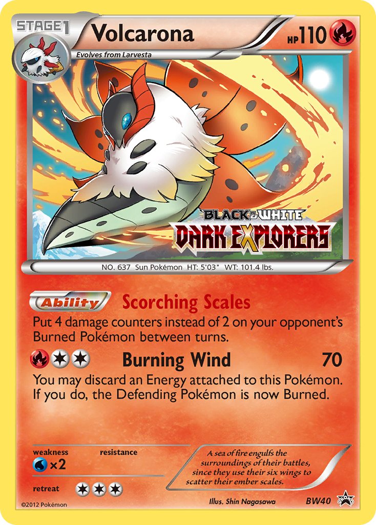 Volcarona (BW40) (Staff Prerelease Promo) [Black & White: Black Star Promos] | Good Games Adelaide SA