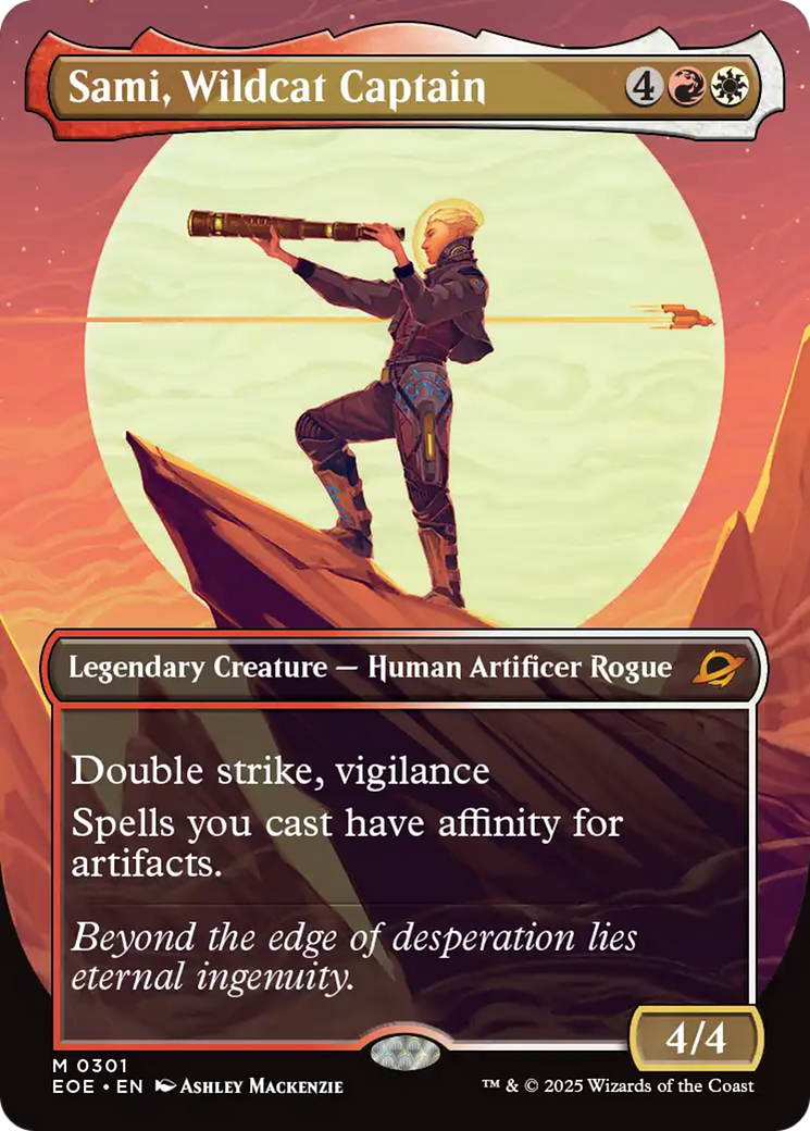 Sami, Wildcat Captain (Borderless) [Edge of Eternities] | Good Games Adelaide SA