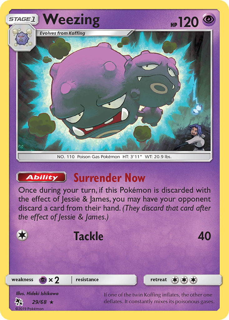 Weezing (29/68) [Sun & Moon: Hidden Fates] | Good Games Adelaide SA