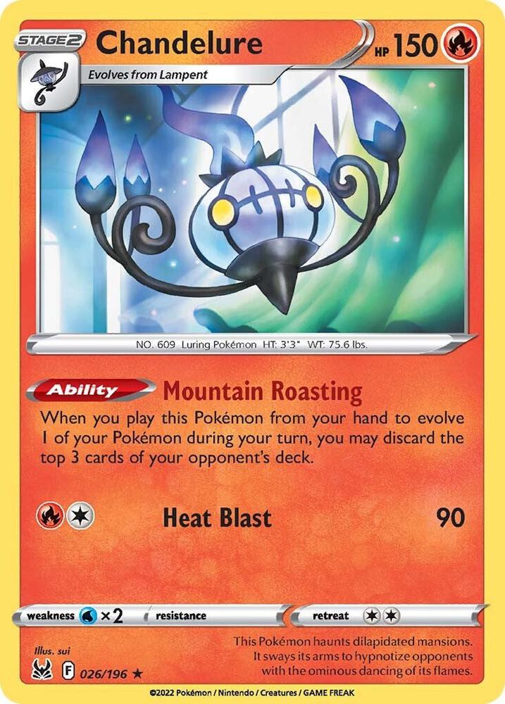 Chandelure 026/196 (SWSH11: Lost Origin)  - Holofoil | Good Games Adelaide SA