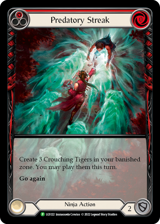 Predatory Streak (Red) [LGS122] (Promo)  Rainbow Foil | Good Games Adelaide SA