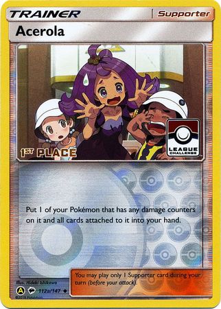 Acerola (112a/147) (League Promo 1st Place) [Sun & Moon: Burning Shadows] | Good Games Adelaide SA