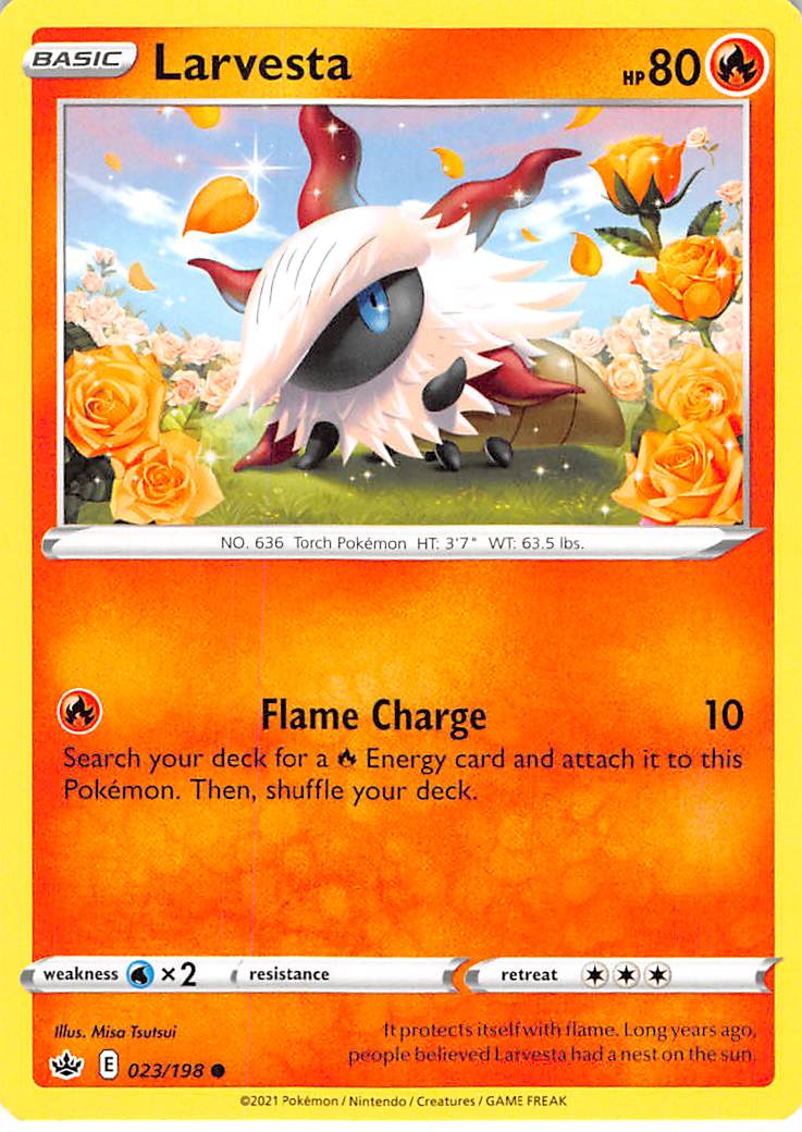 Larvesta (023/198) [Sword & Shield: Chilling Reign] | Good Games Adelaide SA