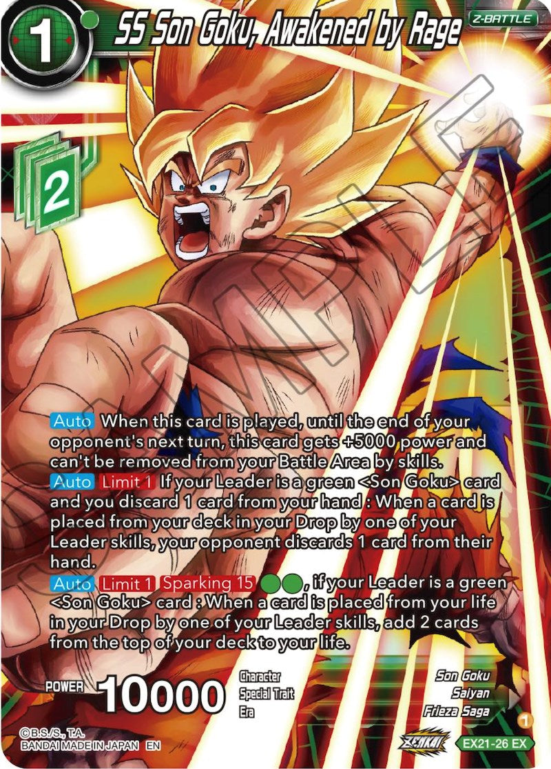 SS Son Goku, Awakened by Rage (EX21-26) [5th Anniversary Set] | Good Games Adelaide SA