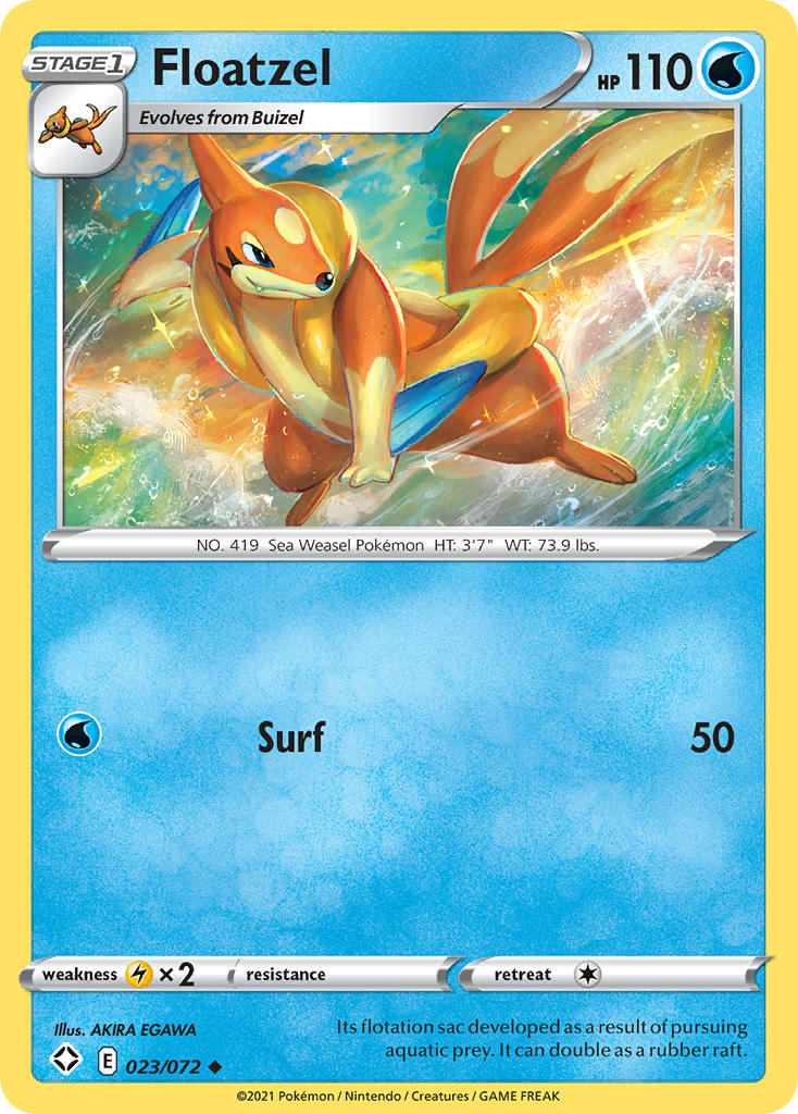 Floatzel (023/072) [Sword & Shield: Shining Fates] | Good Games Adelaide SA