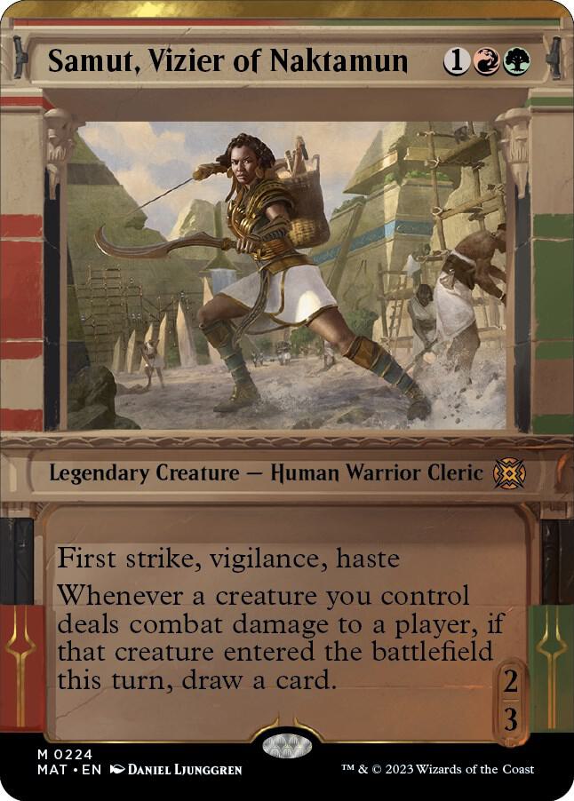 Samut, Vizier of Naktamun 224 (March of the Machine: The Aftermath)  - Showcase Halo Foil | Good Games Adelaide SA