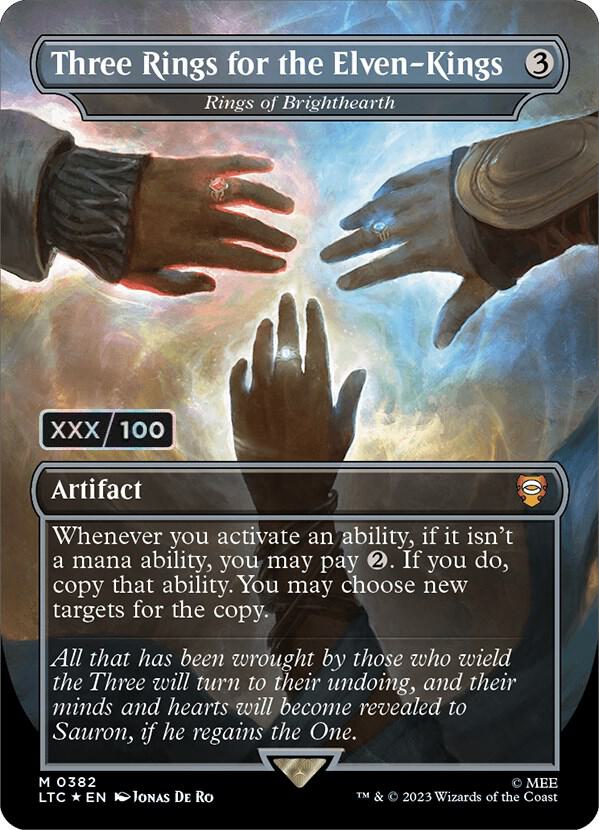 Three Rings for the Elven Kings Rings of Brighthearth Serialized 382 (Commander: The Lord of the Rings: Tales of Middle-earth)  - Double Rainbow Foil | Good Games Adelaide SA