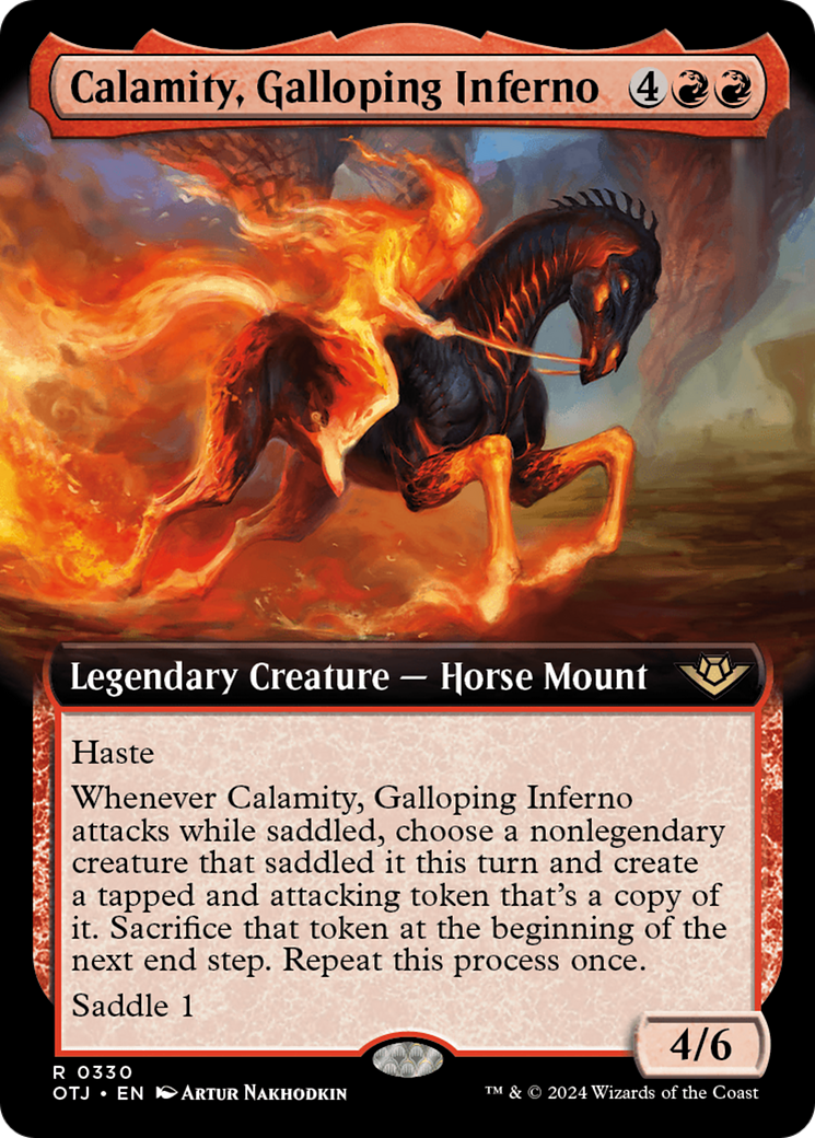 Calamity, Galloping Inferno (Extended Art) [Outlaws of Thunder Junction] | Good Games Adelaide SA