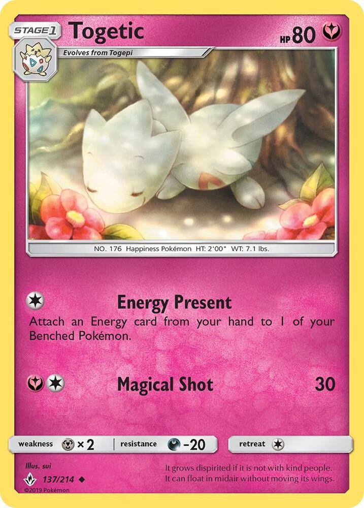 Togetic 137/214 (SM - Unbroken Bonds)  | Good Games Adelaide SA