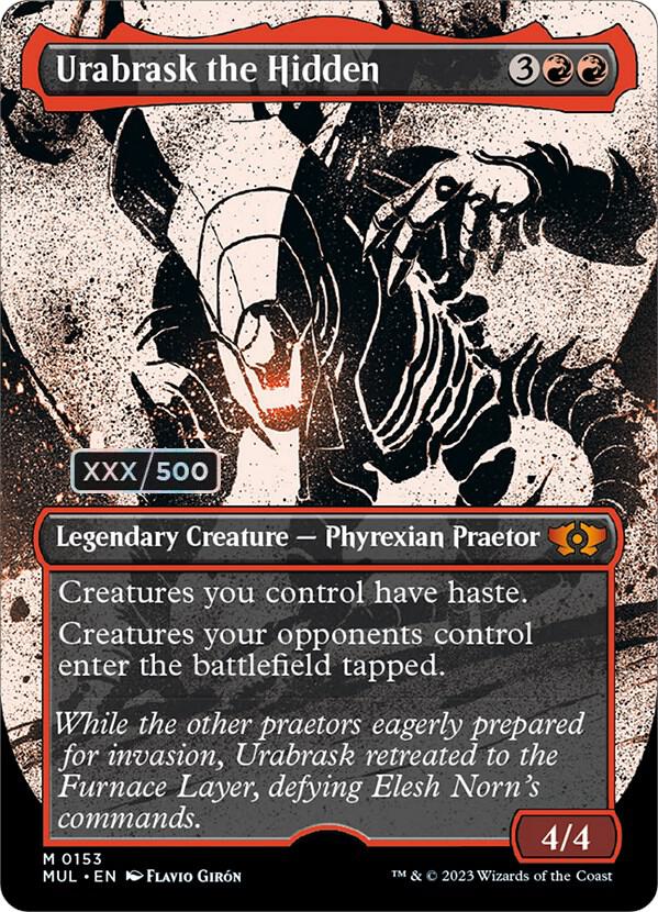 Urabrask the Hidden Serialized 153 (March of the Machine: Multiverse Legends)  - Double Rainbow Foil | Good Games Adelaide SA