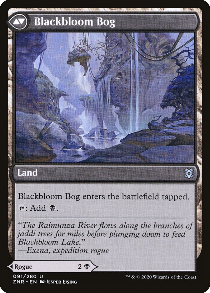 Blackbloom Rogue // Blackbloom Bog [Zendikar Rising] | Good Games Adelaide SA