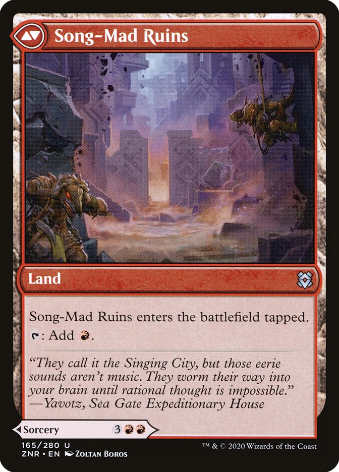 Song-Mad Treachery // Song-Mad Ruins [Zendikar Rising] | Good Games Adelaide SA