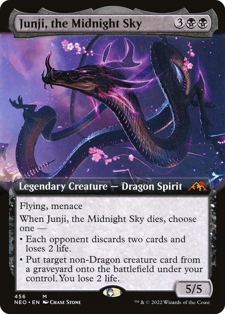 Junji, the Midnight Sky 456 (Kamigawa: Neon Dynasty)  - Extended Art Foil | Good Games Adelaide SA