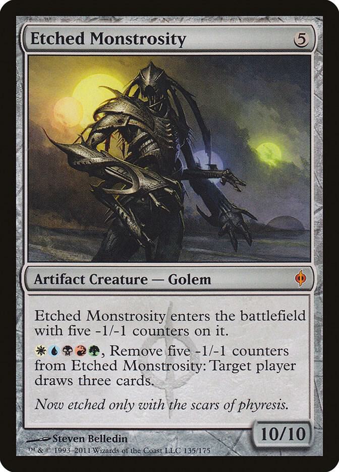 Etched Monstrosity 135 (New Phyrexia)  - Foil | Good Games Adelaide SA