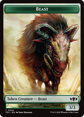 Beast // Treasure Double-Sided Token [Tarkir: Dragonstorm Commander Tokens] | Good Games Adelaide SA