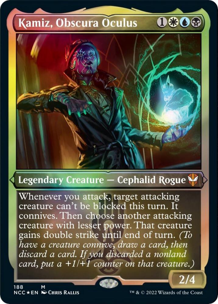 Kamiz Obscura Oculus Display Commander Thick Stock 188 (Commander: Streets of New Capenna)  - Foil | Good Games Adelaide SA