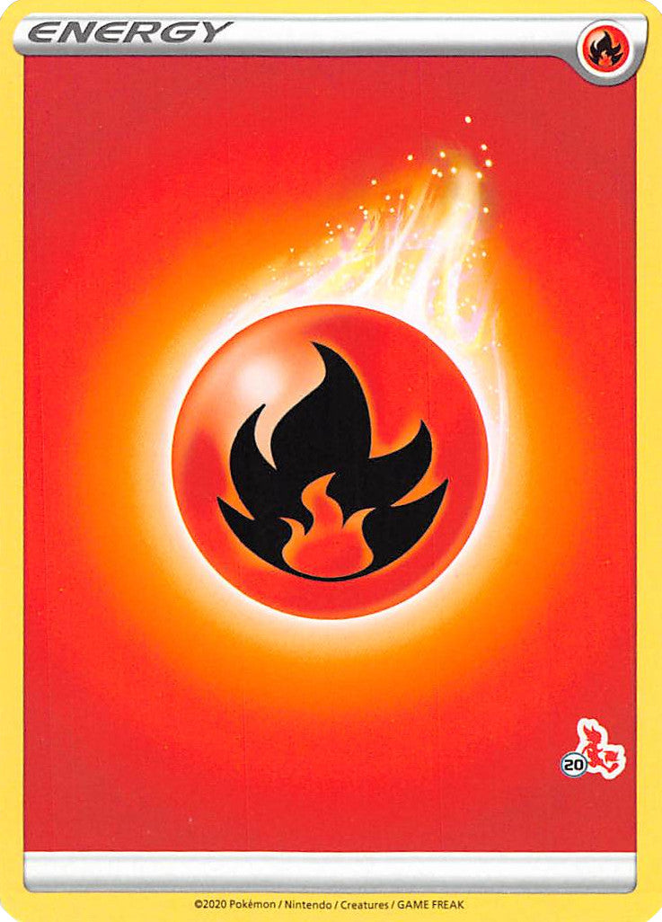 Fire Energy (Cinderace Stamp #20) [Battle Academy 2022] | Good Games Adelaide SA