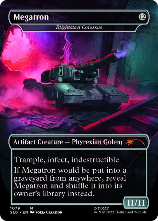 Megatron - Blightsteel Colossus (Borderless) [Secret Lair Drop Series] | Good Games Adelaide SA