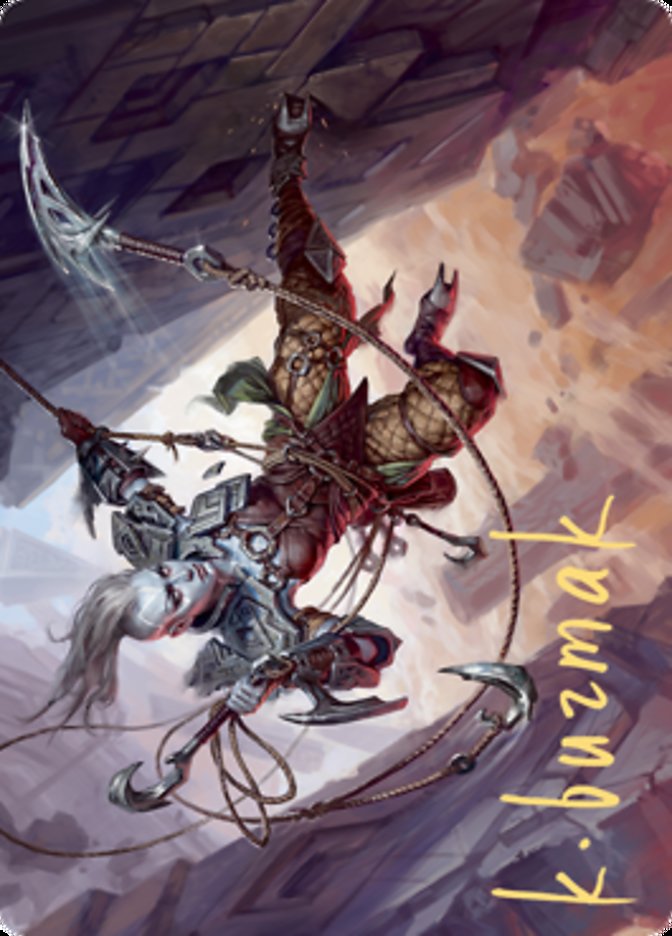 Akiri, Fearless Voyager Art Card (Gold-Stamped Signature) [Zendikar Rising Art Series] | Good Games Adelaide SA