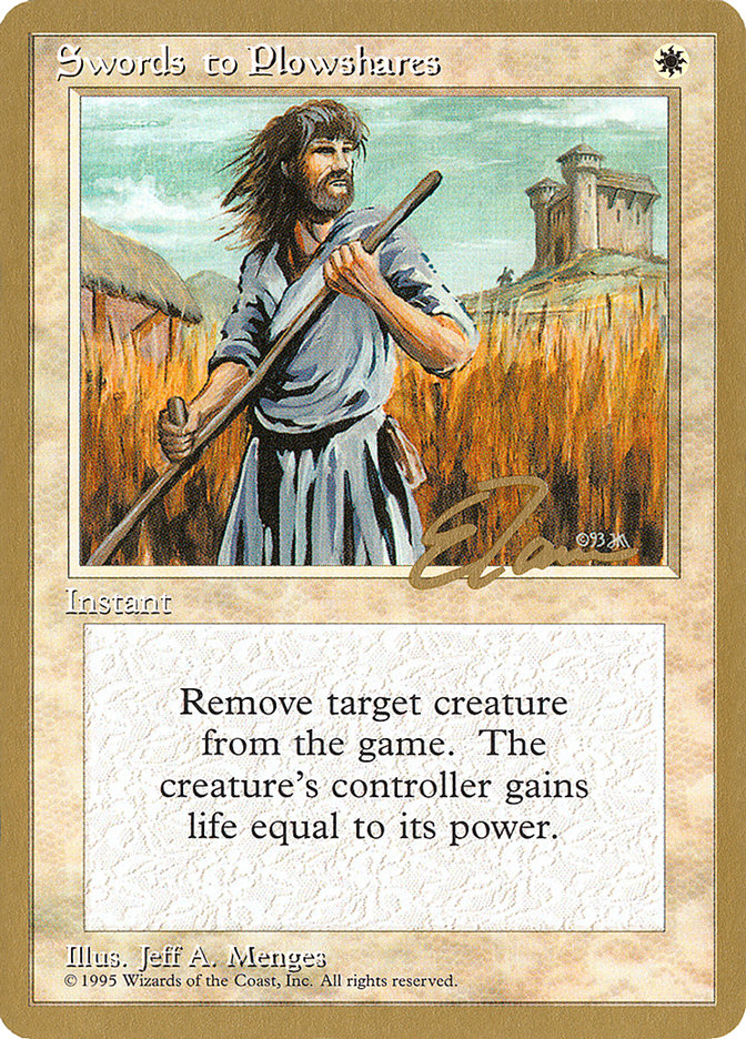 Swords to Plowshares (Eric Tam) [Pro Tour Collector Set] | Good Games Adelaide SA