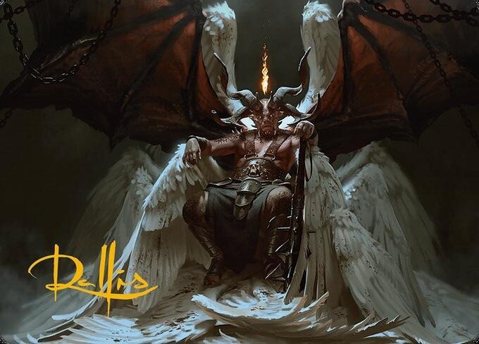 Shilgengar Sire of Famine Art Card Gold Stamped Signature 4 (Art Series: Modern Horizons 3)  | Good Games Adelaide SA